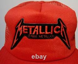 Ancien Millésime 1988 Métallique Band Patch Stapback Trucker Hat Cap Made Aux USA