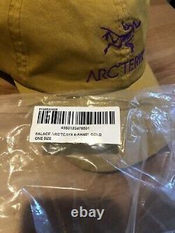 Arcteryx X Palace Limited Trucker Hat Gold Cap Snapback Réglable
