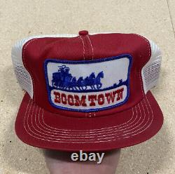 Boomtown K Brand Vintage 70's Trucker Hat Cap Snapback Mesh S’il Vous Plaît Lire