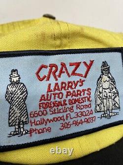 Casquette de camionneur Vintage Crazy Larry's Auto Parts FL Snapback Cap Made in the USA