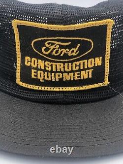 Casquette de camionneur noire à l'arrière en snapback avec logo en maille intégrale Vintage Ford USA K Products