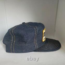 Cat Hr Holt Refakis Denim Patch Cap Snapback Trucker Farm Hat Vintage Euc Nice