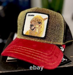 Chapeau casquette Goorin Bros Farm DRAMA Llama Limited Rare Sold Out Trucker Snapback Hat Cap NWT