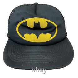 Chapeau de camionneur Snapback Batman des années 1980 rare