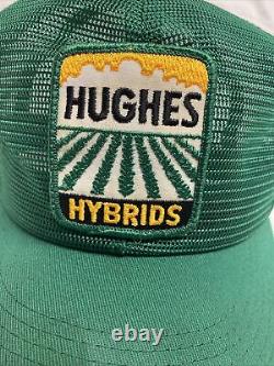 Chapeau de camionneur à patch en maille Hughes Hybrids des années 70 et 80, de style vintage.