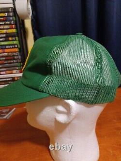 Chapeau de camionneur à patch en maille snapback vintage rare LOUISVILLE John Deere Cap 80s Vert
