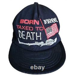 Chapeau de camionneur en maille rare à l'effigie de la liberté née, imposé à mort, casquette snapback drapeau des USA.
