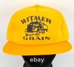 Chapeau de fermier Snapback vintage avec casquette de baseball, transporteur de grain en camion semi-remorque NOS CRISP.