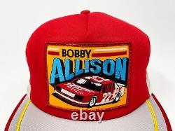 Chapeau vintage Bobby Allison des années 80, casquette de camionneur Miller High Life NASCAR à trois bandes B3