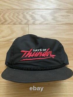 Days Of Thunder Snapback Trucker Hat Cap Film Promo Black Pink Script Vtg 90's
