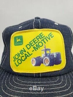 Denim Vintage John Deere Snapback Chapeau De Camionneur Patch Cap Louisville USA Rare Htf