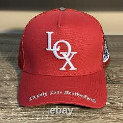Dieu vous protège New York X Le patrimoine du groupe The Lox : casquette de camionneur snapback rouge Verzuz Jadakiss.