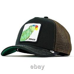 Goorin Animal Farm Trucker Baseball Snapback Hat Cap Perico Cockatoo Bird Noir