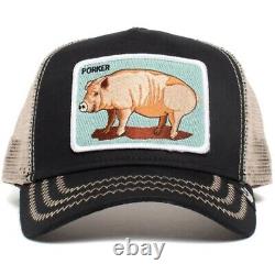 Goorin Animal Farm Trucker Baseball Snapback Hat Cap Porker Bacon Cochon Vendu