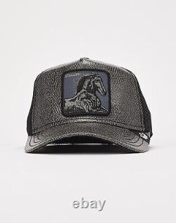 Goorin Bros Animal Farm Trucker Baseball Snapback Hat Cap Stallion Horse Noir
