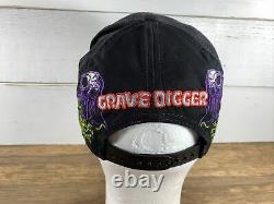 Grave Digger Monster Truck Snapback Trucker Hat Cap Non Vérifié 2002 Autographe