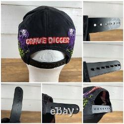 Grave Digger Monster Truck Snapback Trucker Hat Cap Non Vérifié 2002 Autographe
