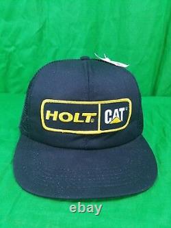 Holt Cat Hat Vtg USA Made Nwt Snapback Caterpillar Trucker Cap