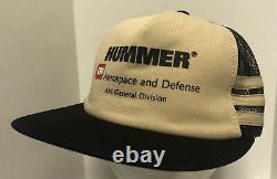 Hummer Am Général 3 Chapeau De Camionneur À Trois Bandes Mesh Foam Snapback Hat Made USA Vtg