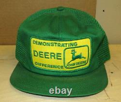 John Deere 1980 Green Patch Snapback Trucker’s Mesh Hat Cap Original Demonstra