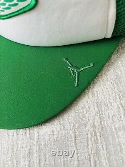 Jordan X Nike Jumpman Wings Mousse Trucker Snapback Lucky Green Sample Hat Cap Nouveau