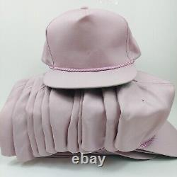 Lot De 12 Vintage Pink Rope Trucker Blank Plain Snapback Hat Cap Réglable
