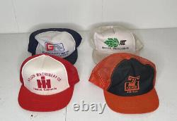 Lot De 20 Vtg Trucker Patch Hats Mlb Ohio Nba USA 80s 90s Cap Snap Back Hat