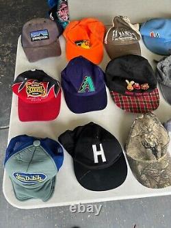 Lot de 27 casquettes de baseball vintage Snapback, casquettes de camionneur, lot de revendeur de balles