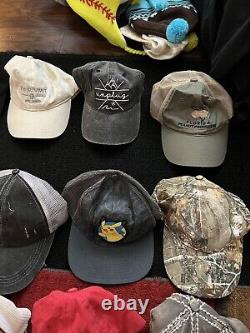 Lot de 50 casquettes de baseball vintage à bouton-pression, casquettes de camionneur et casquettes de balle à revendre