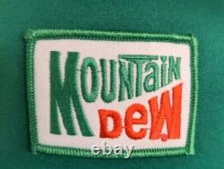 'NOS nouvelle casquette de camionneur MOUNTAIN DEW verte des années 90 avec patch en mousse, maille et fermeture à pression'