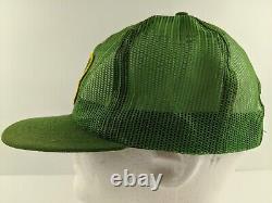 NOUVEAU Chapeau de camionneur John Deere rétro vert avec filet et bouton pression, style casquette de fermier Louisville Co.
