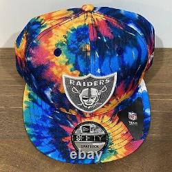 New Era Las Vegas Raiders Hommes NFL Crucial Catch Tie-dye Snapback Trucker Hat