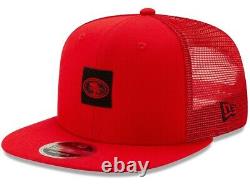 New Era San Francisco 49ers Shanahan Camionneur Carré 100 Snapback Rouge Chapeau