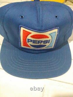 New Vintage 70s 80s Pepsi Snapback Trucker Hat Cap Brodé Patch USA