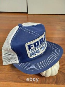 Nos 70-80' Ford Tractors Équipement Farmer Trucker Hat Patch Mesh Cap K-brand USA