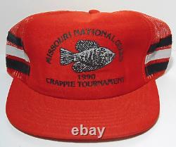 Notre Nouveau Chapeau de Pêche au Crappie Vintage du Missouri à Trois Rayures en Maille avec Fermeture Snapback Trucker USA