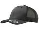 Nouveau Black Grey Flexfit Mesh Snapback Cap Plain Baseball Trucker Golf Era Peak Hat