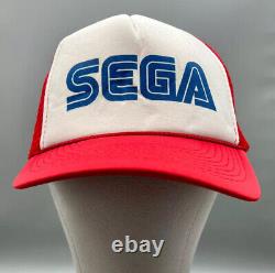 Otto Vintage Sega Chapeau De Camionneur Homme Snap Back Mousse Cap Genesis Sonic Red Mesh