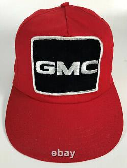 Patch de casquette de baseball Vintage des années 80 en maille de camionneur avec logo GMC fabriqué aux États-Unis en très bon état
