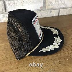 Rare Vintage 80s Tgi Vendredis 20ème Anniversaire Trucker Mesh Snapback Hat Cap Rope