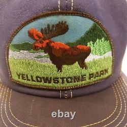Rare Vintage Années 1980 New Yellowstone Park Hat Snapback K-brand Trucker Cap Moose