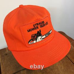 Rare Vintage Stihl Chaîne Saw Trucker Snapback Hat Cap K Produits Orange Mower