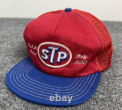 Stp Indy 500 Vip Hat Vintage Rare Patch Oil Trucker Mesh Cap Snapback