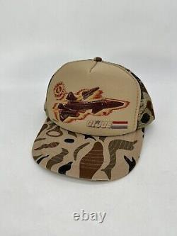 Vintage 1986 Gi Joe Night Raven Snapback Trucker Camouflage Hat Youth Rare