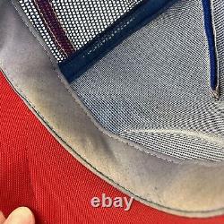 Vintage 1988 Jeux Olympiques 3 Stripe Snapback Trucker Hat Cap 80's Rouge Blanc Bleu