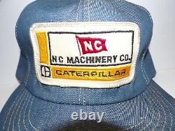 Vintage 70s 80s K Brand Caterpillar Patch Denim Snapback Trucker Hat Cap Etats-unis