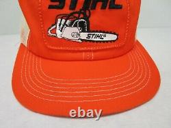 Vintage 70s 80s K Products K Brand Stihl Patch Mesh Snapback Trucker Hat Cap Etats-unis
