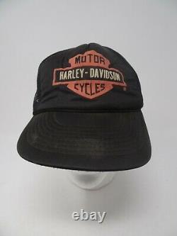 Vintage 80s Harley Davidson Hat Mesh Trucker Snapretour États-unis Made Mesh Biker Cap