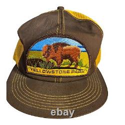 Vintage 80s K Marque Yellowstone National Park Trucker Snapback Hat K Casquette Produit