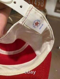 Vintage 80s Red Wing Chaussures Patch Mesh Snapback Chapeau De Camionneur Casquette Fabriqué Aux États-unis Boot